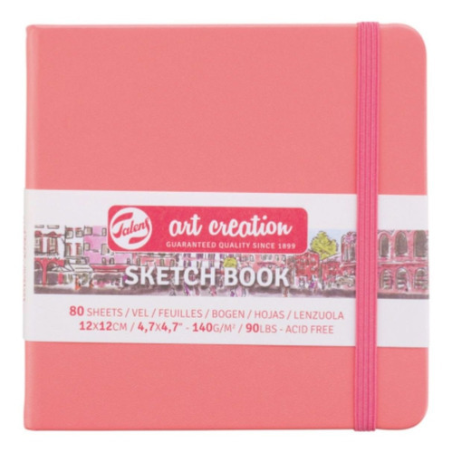 Libreta Art Creation Rojo Coral 12x12cm 140gr 80hjas