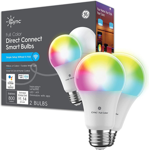 Pack 2 Bombillos Inteligentes Wifi Full Color Alexa Google
