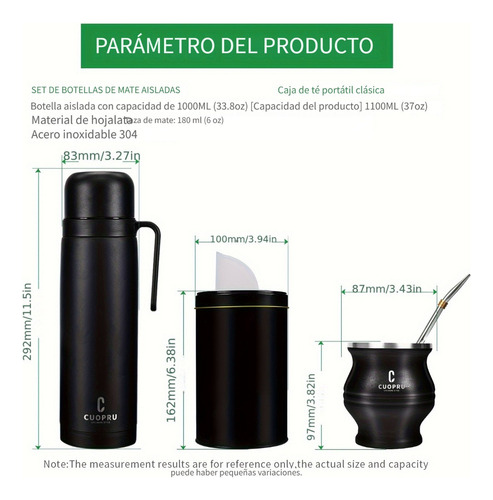 Kit De Yerba Mate, Que Incluye Calabaza, Cesto Y Termo