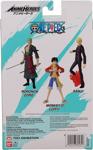 Figura De Acción Anime Heroes Luffy De One Piece ¡envío Ya!