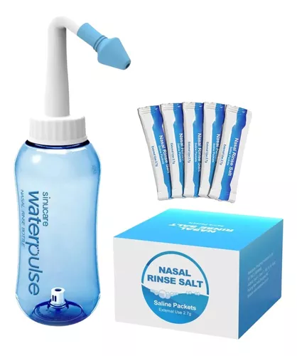 Limpiador Nasal - 300ml lavado nasal botella con 40 paquetes de sal, Lavado  Nasal Irrigación Nasal Para Adultos & Niños (40 paquetes) : : Bebé