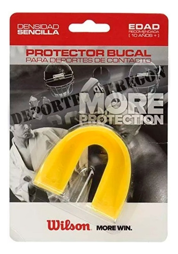 Protector Bucal Wilson Doble Densidad Mma Ufc Muay Thai Box Color Amarillo Sabor Sin Sabor