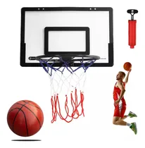 Comprar Mini Aro De Baloncesto Para Puerta Y Pared, Aro De Baloncesto Interior Para Niños Y Adultos, 1 Pelotas, Tablero De 16 X 10 Pulgadas Y Accesorios Completos Incluidos