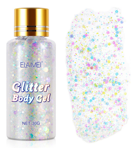 P Sequin Glitter Gel Para Maquiagem Facial E Corporal Gel De