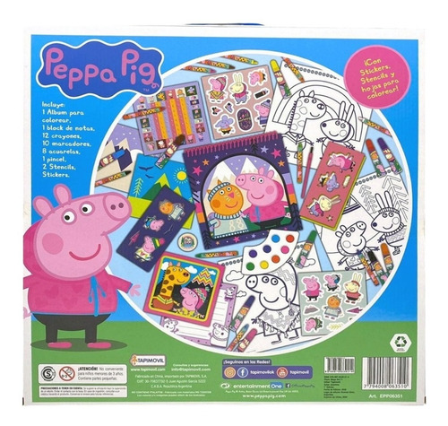 Set Arte Creativo Peppa Pig Pintar Colorear Cod 6351 Bigshop