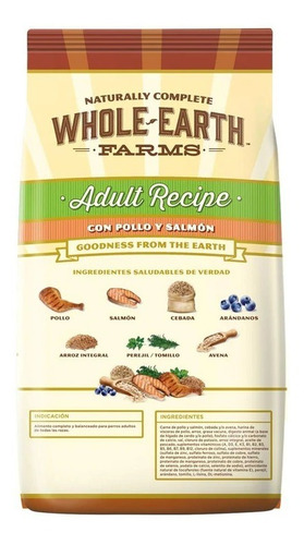 Whole Earth Farms Alimento Perro Adulto Pollo Y Salmón 2 kg