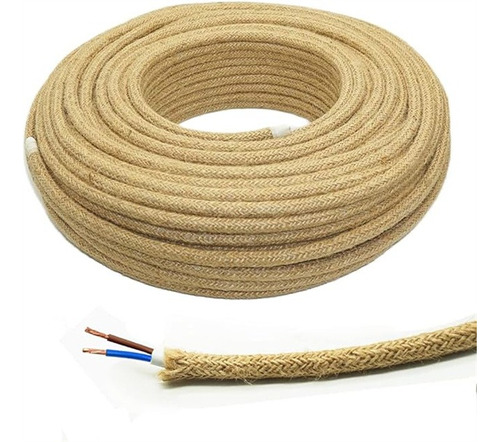 Cable Electrco Textil De 5 Mts, Cuerda De Cáñamo Bipolar