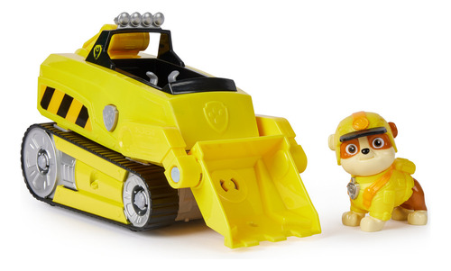Paw Patrol Jungle Pups Vehículo Rion De Rubble Con Figura Amarillo