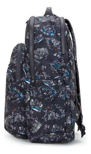 Mochila Kipling Seoul Lap Color Jungle Fun Race 100% Color Negro