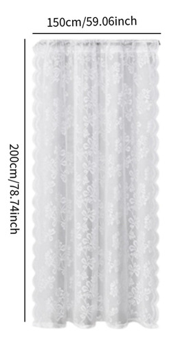 Cortina Floral De Encaje Cortina Decoración 150x200cm