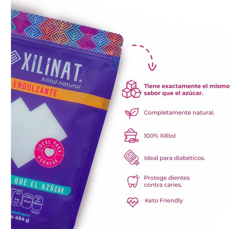 Endulzante Xilinat, Xilitol, Xylitol 454 G