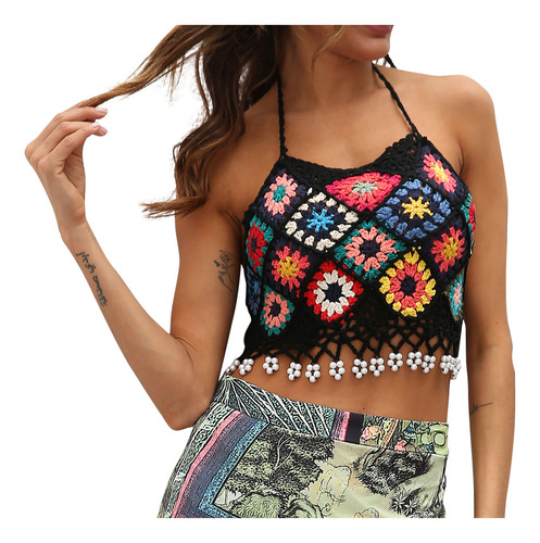 Top Extragrande Con Tirantes Y Tirantes Para Mujer Con Borla