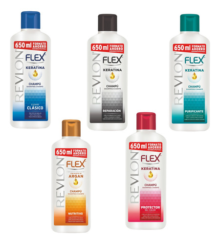 Revlon Flex Shampoo Com Keratina E Argan 650ml