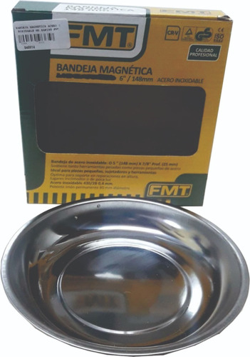 Bandeja Imantada Inox 148mm Mecanico Plato Magnetico 