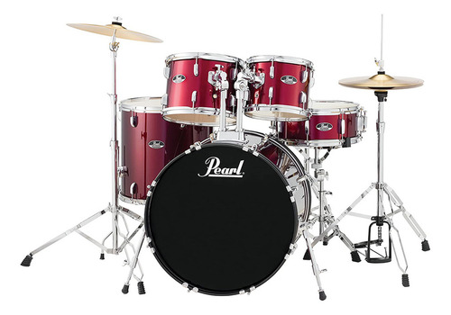 Batería Pearl Roadshow Fusion Red Wine 5 Cuerpos C/ Hardware