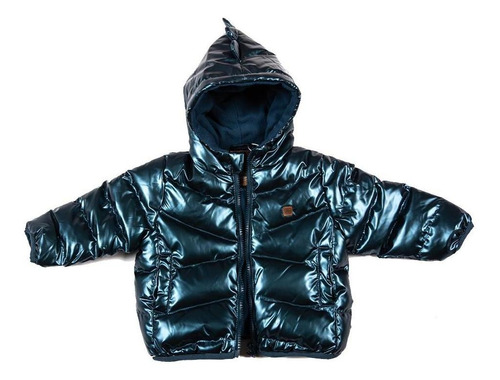 Parka Con Capucha Bebé Niño Azul Pillin