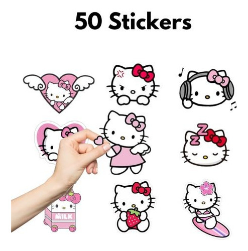 50 Stickers Hello Kitty Sanrio 50 Pegantinas Hello Kitty