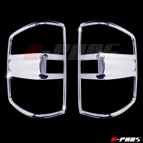 A-pads 2 Chrome Tail Light Covers Para Chevy Silverado 1500