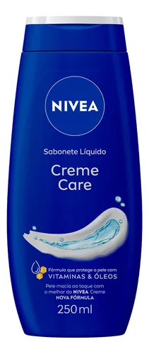 NIVEA Sabonete Líquido Creme Care 250ml, Limpeza Suave, Banho, Hi...