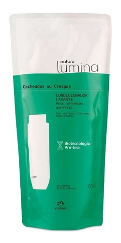 Natura Lumina Condicionador Cacheados Ou Crespos Refil 300ml