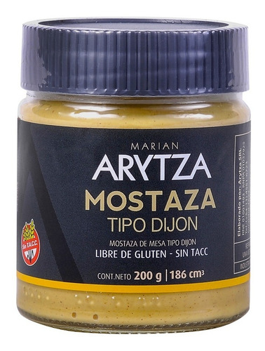 Mostaza Gourmet Arytza Tipo Dijón - 100% Natural - Sin Tacc