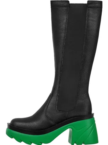 Bota cano longo com elastico atras sales