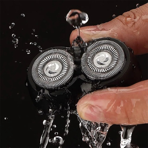 Barbeador Elétrico Portátil Com 2 Cabeças Flutuantes