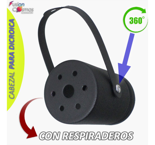 Spot Proyector P/ Dicroica Led Cabezal Metálico Riel Bandeja
