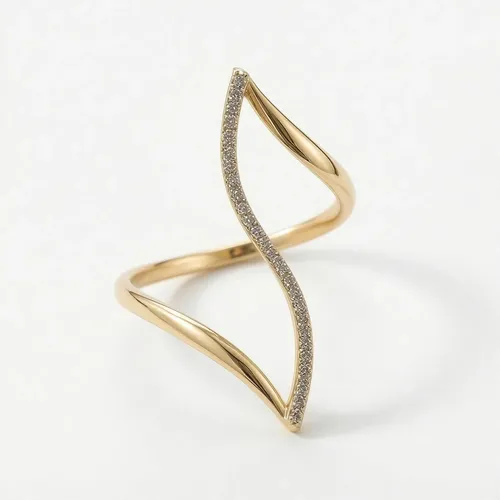 Anel De Ouro Z Cravejado Rivaliê Exclusivo Em Ouro 18k Dourado 18