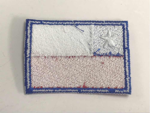 Imagen 3 de 3 de Parche Bandera Chilena Bordado 100%