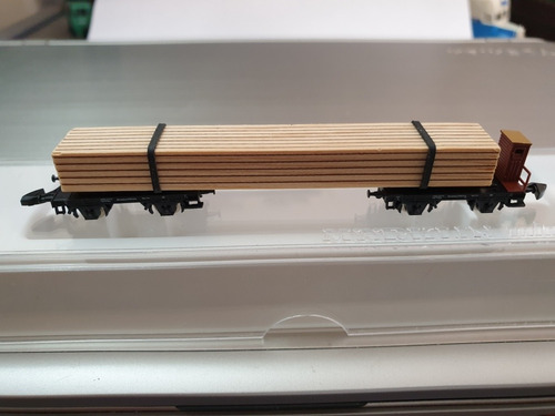 Imagen 5 de 9 de Set De 2 Vagones De Carga Marklin Z, Transp. Madera 8219