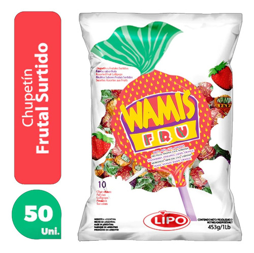 Chupetín Wamis Frutal X 50un - Cioccolato Tienda De Dulces