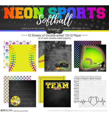 Scrapbook Customs Softball Neon Kit