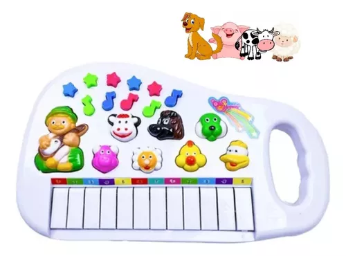 Piano Infantil Teclado Musical Educativo Bebe Criança Bichos Colorido em  Promoção no Oferta Esperta