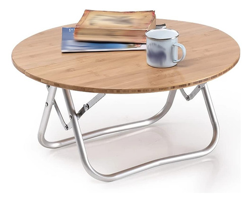 Mesa Camping Eyhlkm Plegable Madera Redonda Para Turista Al