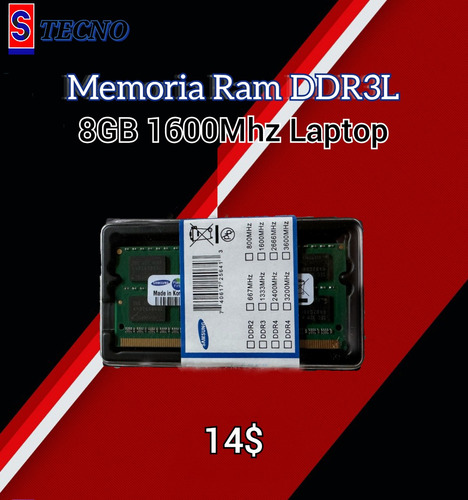Memoria Ram Ddr3l 8gb Laptop