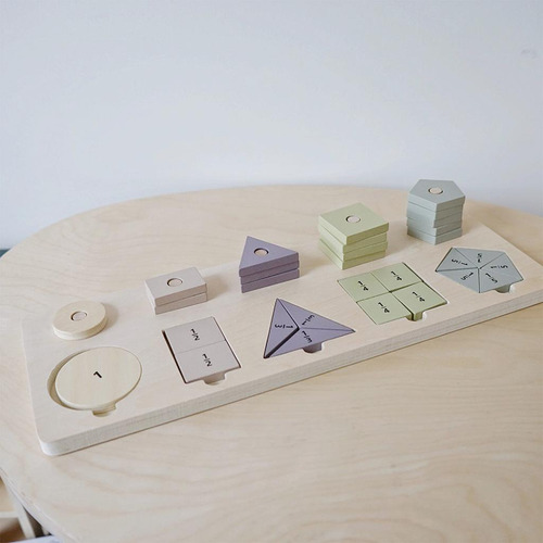 Madera Montessori Matemáticas Juguetes Fracción