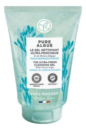 Yves Rocher Gel Limpiador Pure Algue = Hydra Vegetal 125ml Momento de aplicación Día/Noche Tipo de piel Seca / Mixta