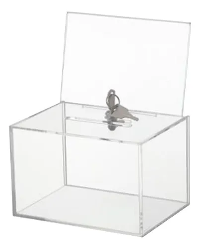 Caja De Donaci n De Acr lico Con Llave Buz n Cuotas sin inter s