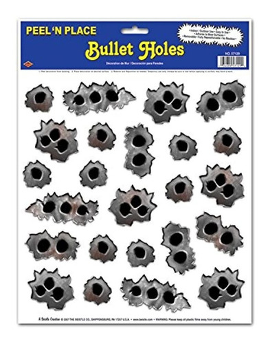 Bullet Holes Peel .n Place Party Accesorio (1 Conteo) (24 /