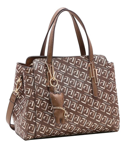 Bolsa Feminina Chenson Monograma Original Cg83724 Cor Natural