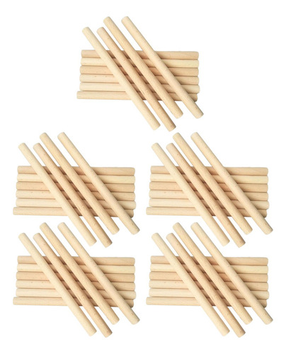 50 Uds. Palos De Madera Sin Pintar, Palitos De Madera Para