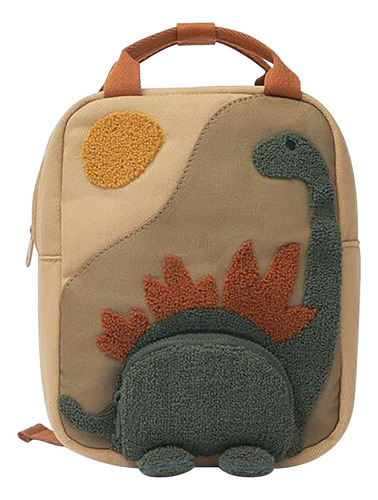 Una Mochila Bordada En Forma Sol Con Diseño Dinosaurio