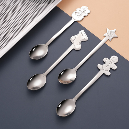 Juego De Cucharas De Café Para Tarta De Postre De Acero Inox