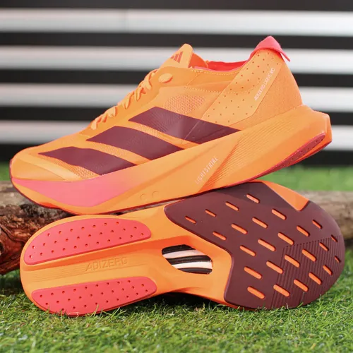 Tênis Adidas Adizero Drive Rc Laranja Neon Leveza Aderencia
