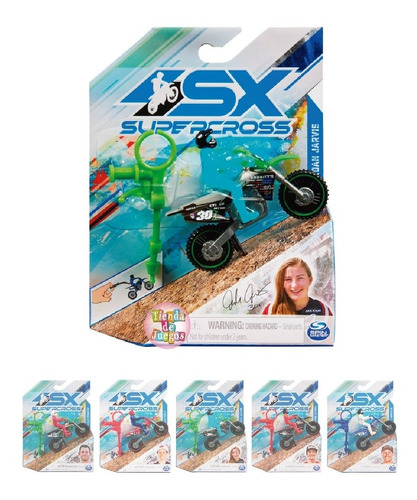 Supercross Figura Moto Escala 1:24 Metal Juguete Original C