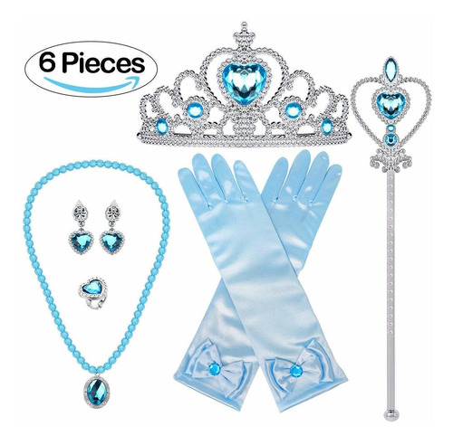 Princesa Vestir Elsa Accesorios Set, Juego De Disfraces De F