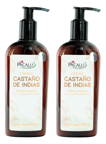 Crema Castaño De Indias 2 Pack Pacalli 250g Piernas Y Pies Castaño De Indias