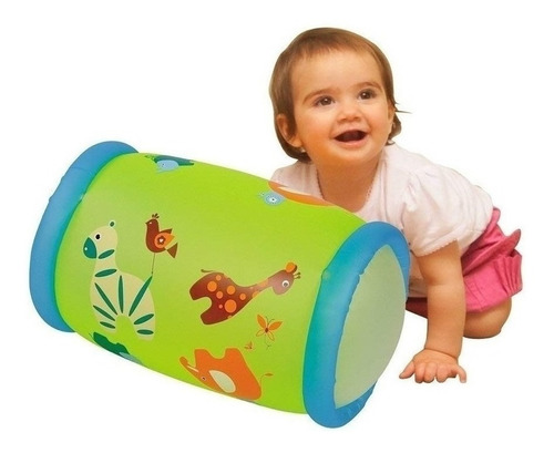 Inflable Baby Roller C/ Cascabel Rueda Y Suena Para Bebe 