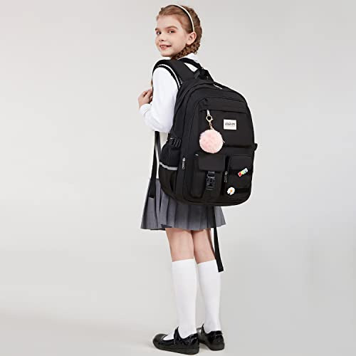 Mochila Abshoo Con Accesorios Escolar Negro